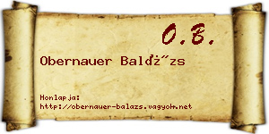 Obernauer Balázs névjegykártya