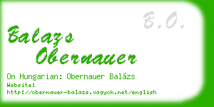 balazs obernauer business card