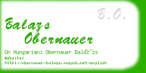 balazs obernauer business card